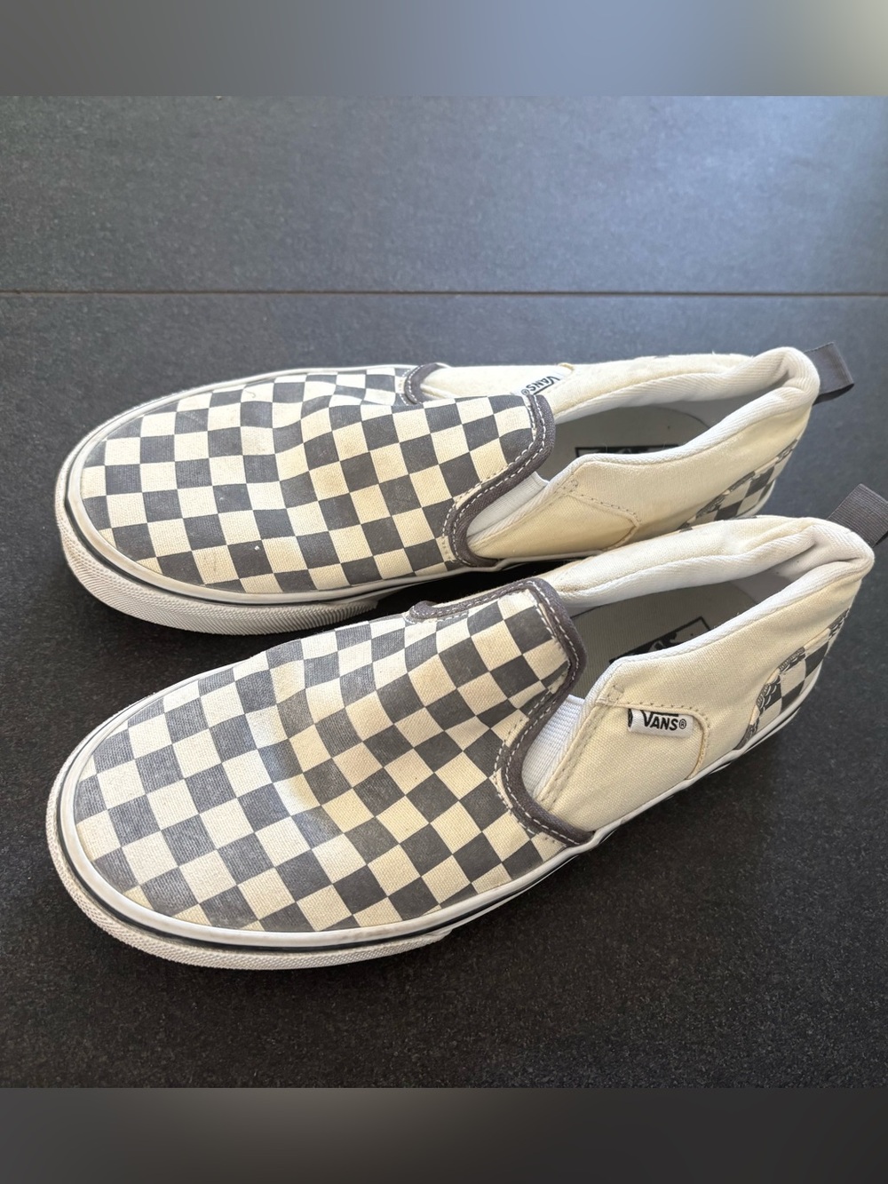 Classic Checkerboard Slip-On Sneakers 3.5